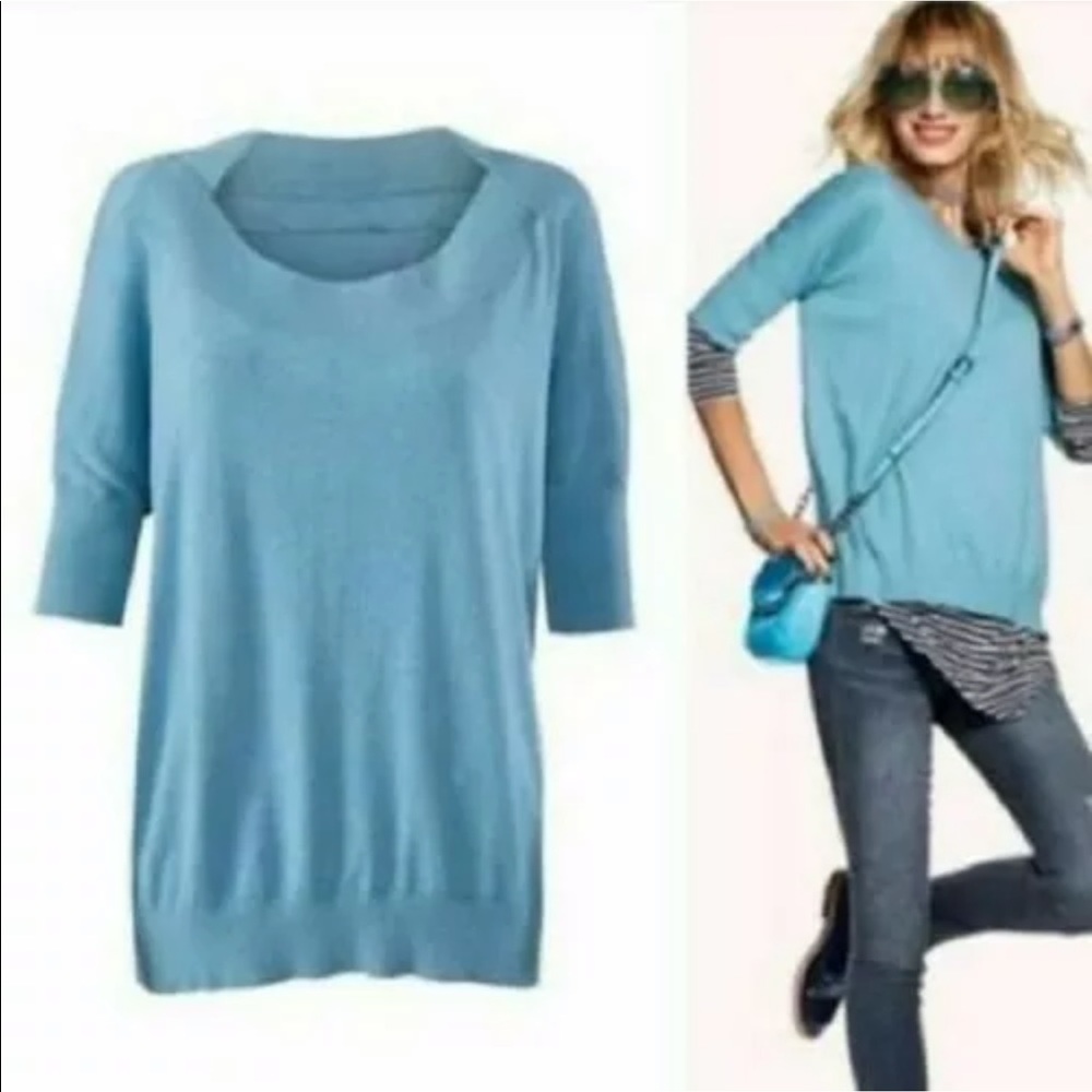 🐟 CAbi Sweater 5007 Lounge Blue Dolman Sweater
